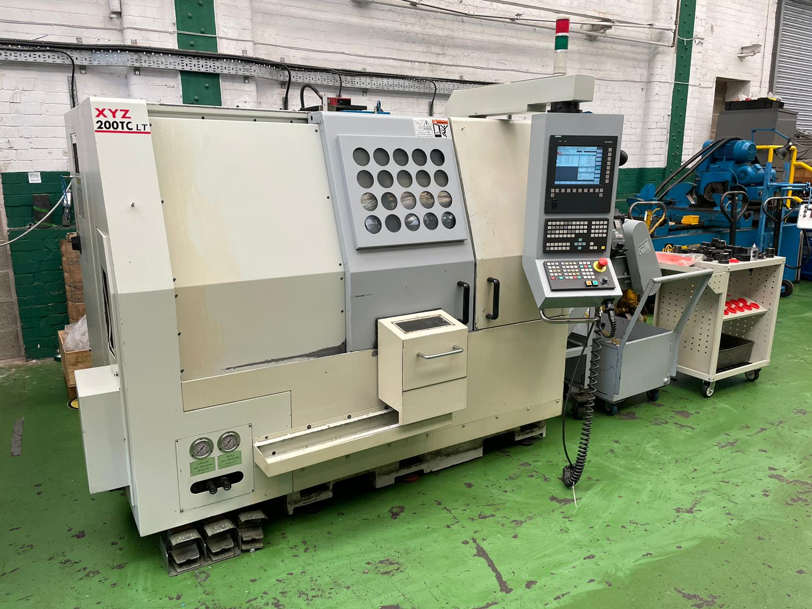 28928 XYZ 200TC LT CNC Lathe with Siemens Sinumerik Powerline 810D ...