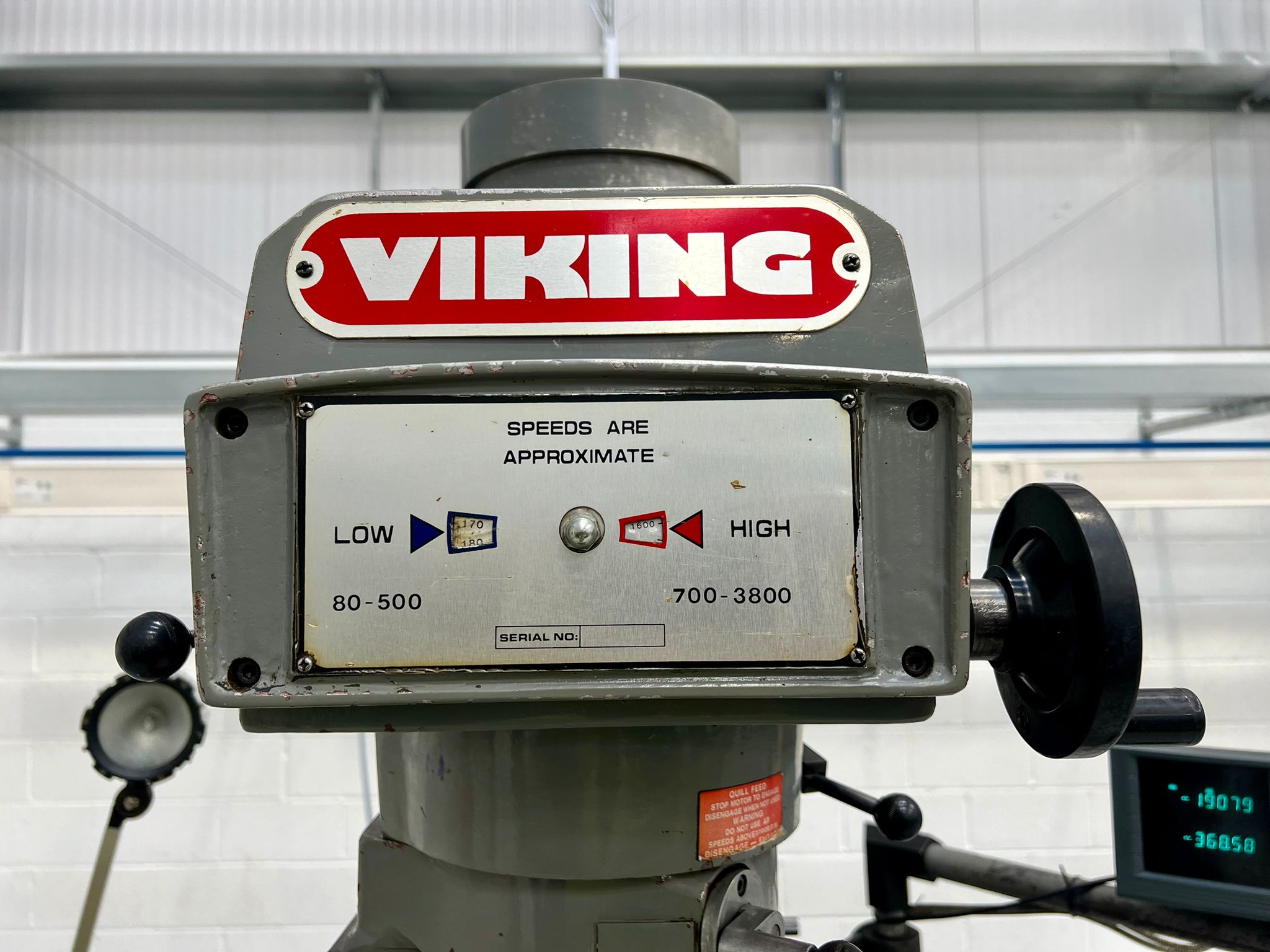 Milling/VIKING VM4VS Turret Mill with DRO