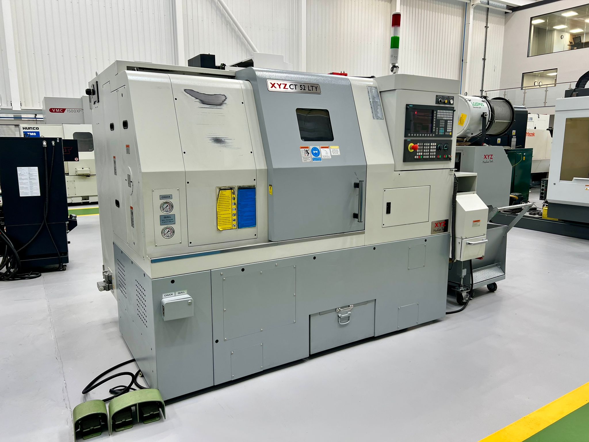 Lathes (CNC and Manual)/XYZ CT52 LTY CNC Lathe with Y Axis & Driven Tooling. Siemens Sinumerik 828D Control. Year 2015